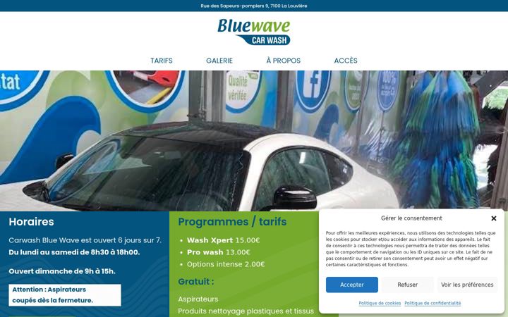 Screenshot of carwashbluewave.be