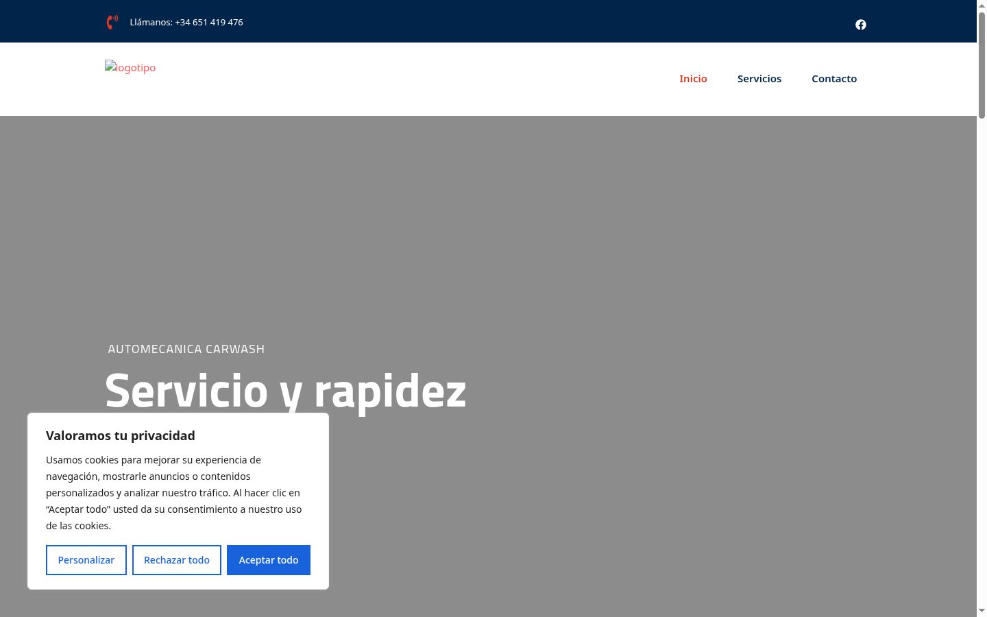 Capture d'écran de la bannière de consentement affichée avant toute interaction