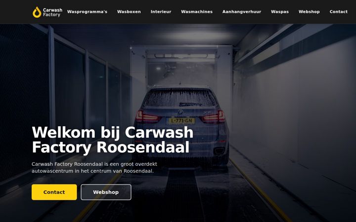 Screenshot of carwashfactoryroosendaal.nl