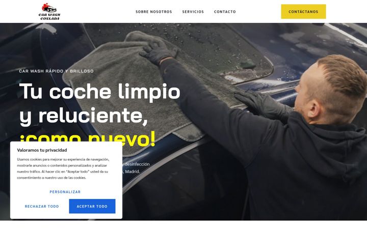 Screenshot of carwashrapidoybrilloso.com