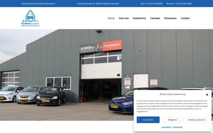 Screenshot of carwashwaterlandkerkje.nl
