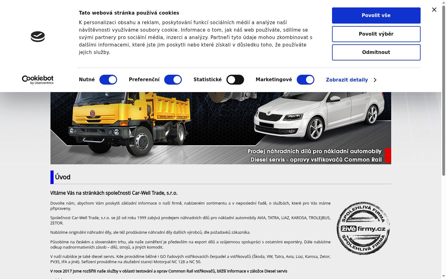 Screenshot del banner di consenso mostrato prima di qualsiasi interazione
