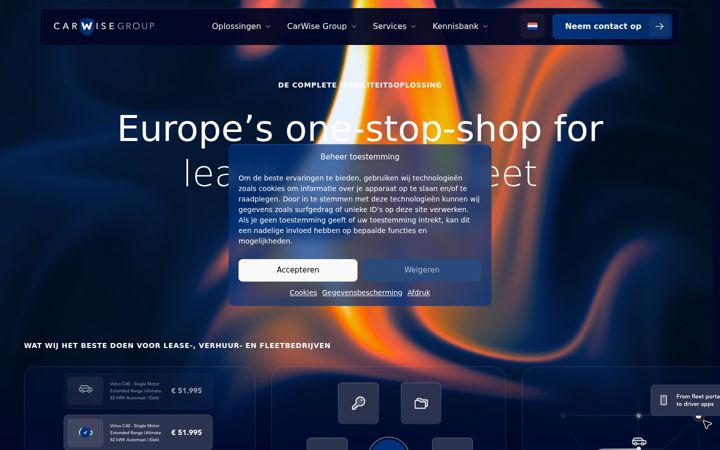 Screenshot of carwise.nl