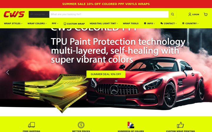Screenshot of carwrapsupplier.com