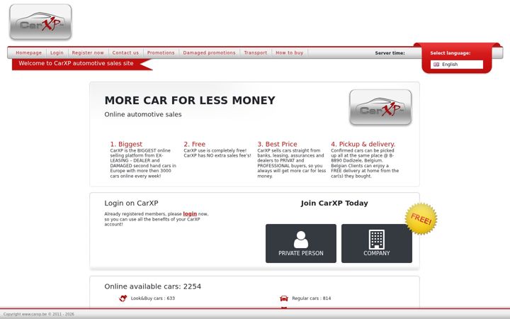 Screenshot of carxp.be