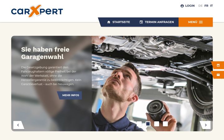 Screenshot of carxpert.ch