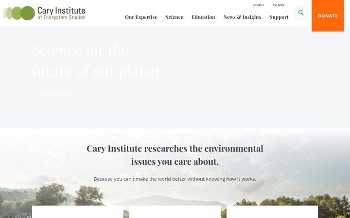 Екранна снимка на caryinstitute.org