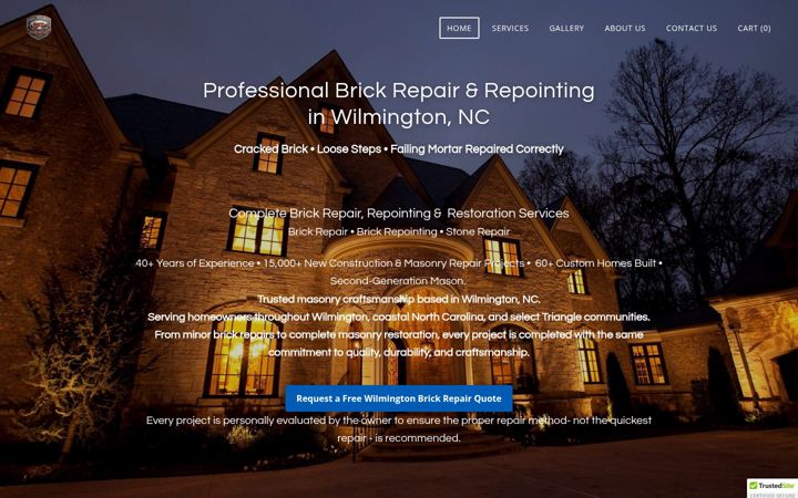 Screenshot of carymasonry.com