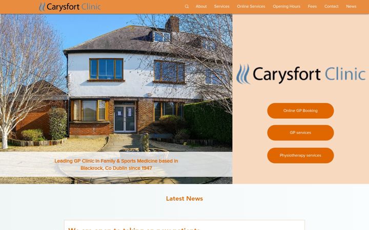 Screenshot of carysfortclinic.ie