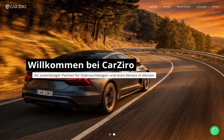 Snímek obrazovky carziro.com