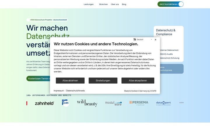 Screenshot of cas-datenschutz.de
