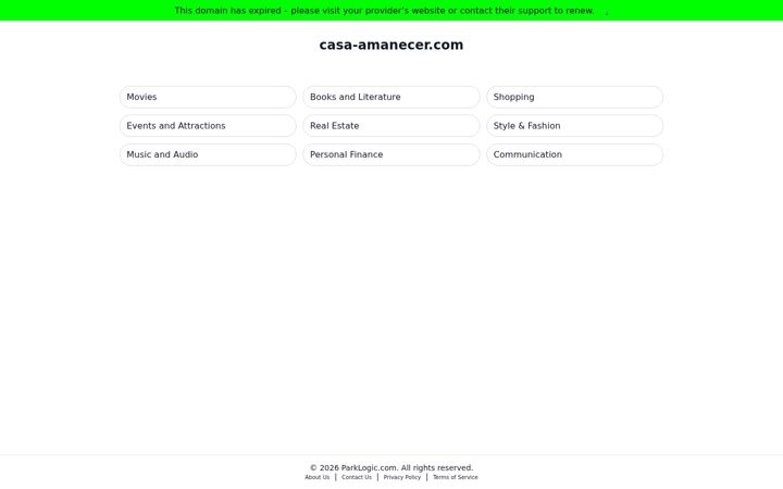 Screenshot of casa-amanecer.com