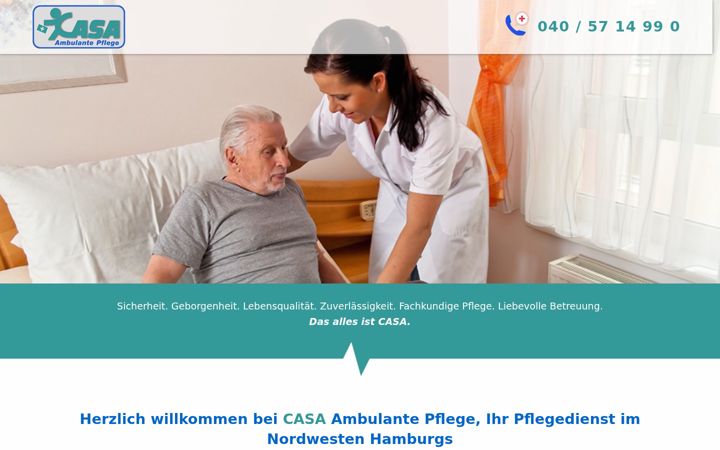 Screenshot of casa-ambulante-pflege.de
