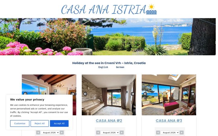 Screenshot of casa-ana-istria.com