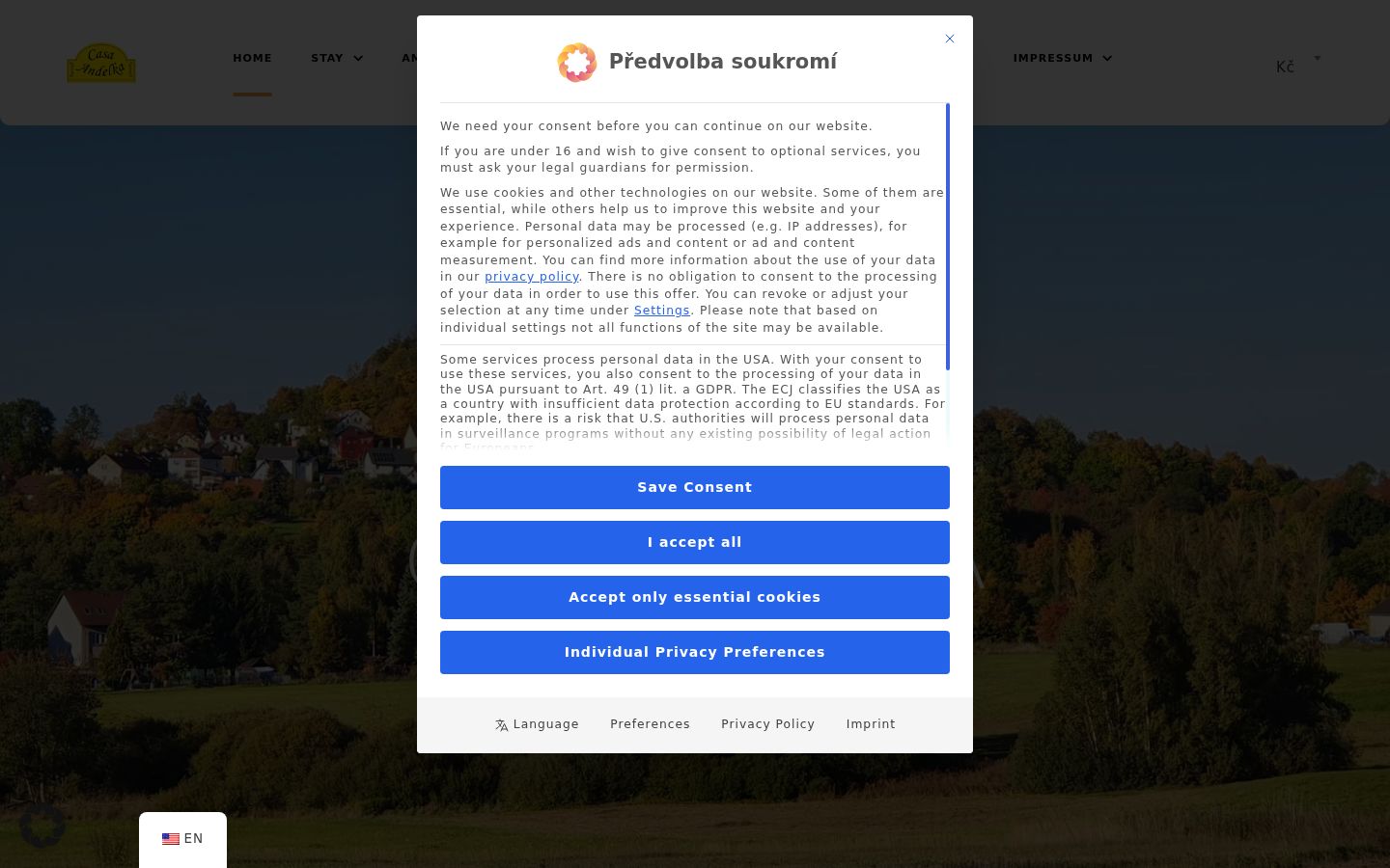 Screenshot tal-banner tal-kunsens muri qabel kwalunkwe interazzjoni
