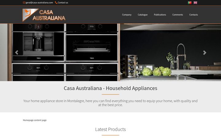 Screenshot of casa-australiana.com