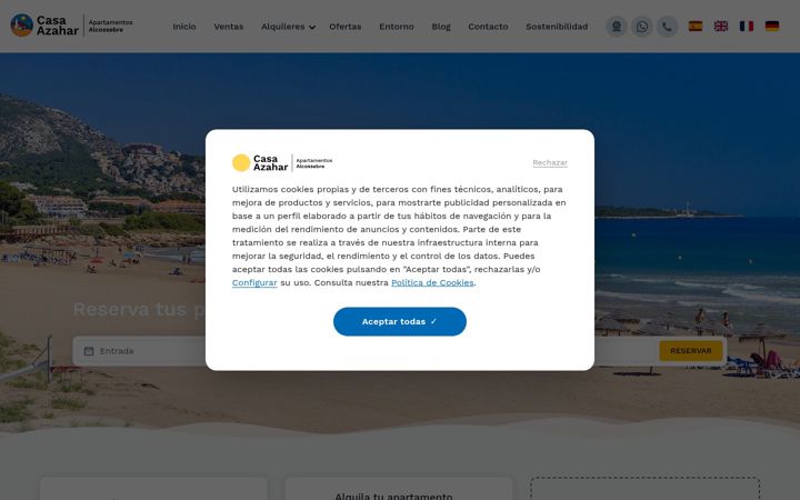 Screenshot of casa-azahar.com
