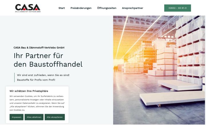 Screenshot of casa-baustoffe.info