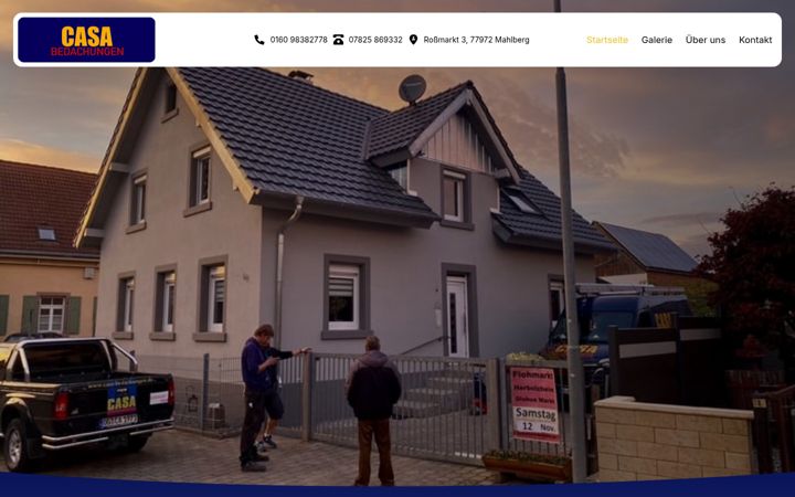 Screenshot of casa-bedachungen.de