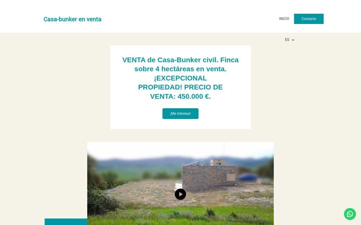 Screenshot of casa-bunker-4ha-en-venta.com