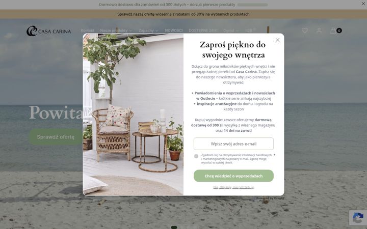 Snímek obrazovky casa-carina.com.pl