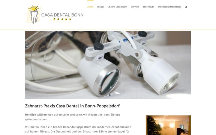 Screenshot of casa-dental-bonn.de