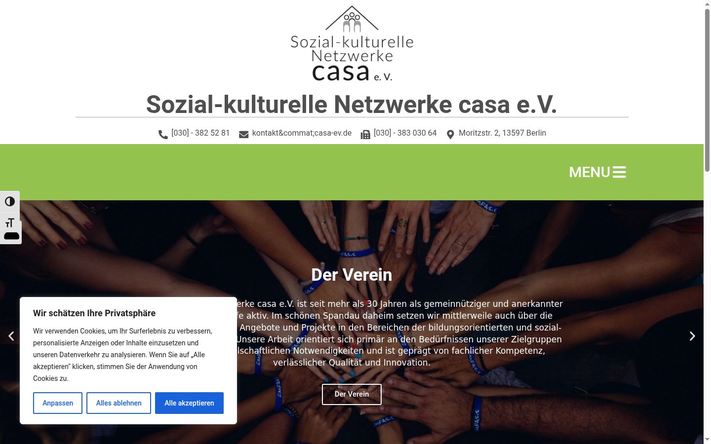 Snímek obrazovky baneru souhlasu zobrazeného před jakoukoli interakcí