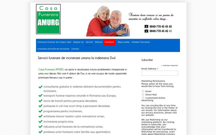 Screenshot van casa-funerara-amurg.ro
