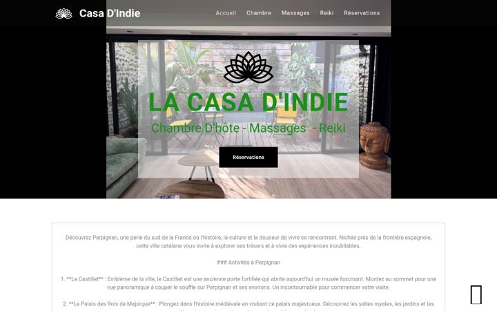 Screenshot of casa-indie.fr