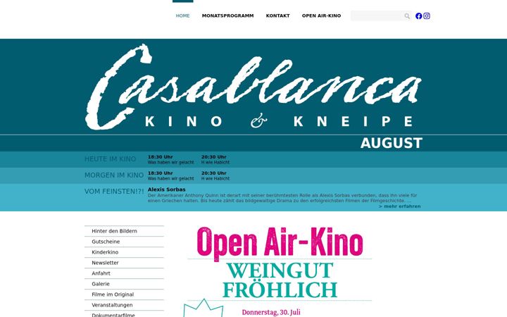 Screenshot stránky casa-kino.de