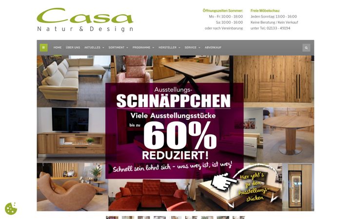 Screenshot stránky casa-massivmoebel.de