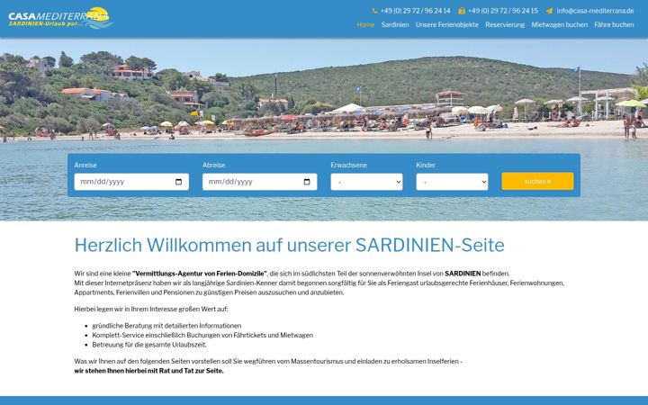 Screenshot of casa-mediterrana.de