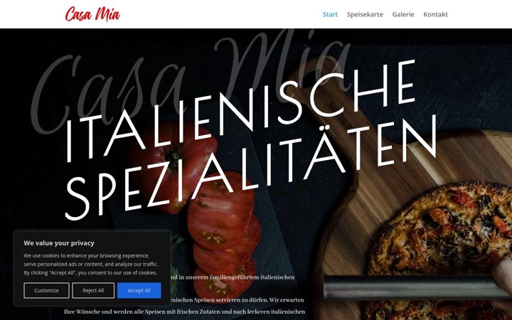 Screenshot stránky casa-mia-erkner.de