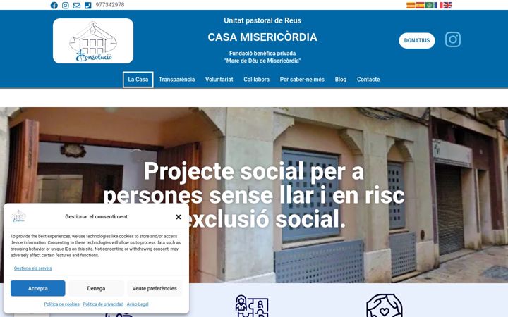 Posnetek zaslona casa-misericordia.org