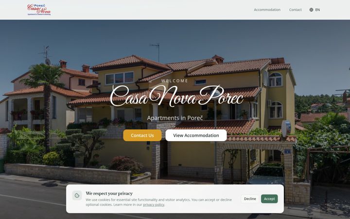 Screenshot of casa-nova-porec.com