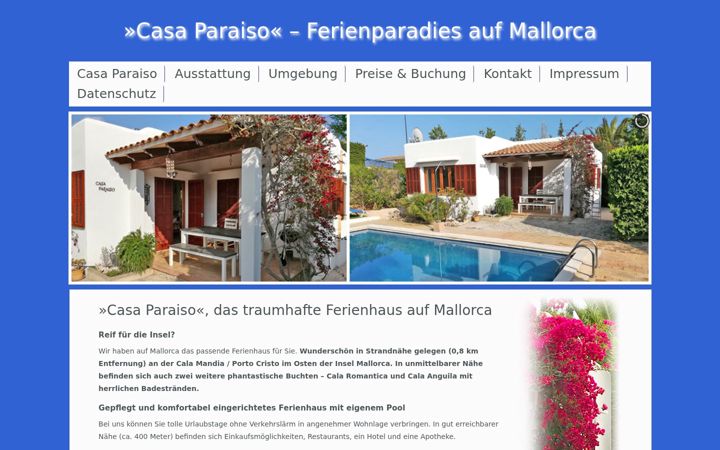 Ekrano kopija casa-paraiso.de