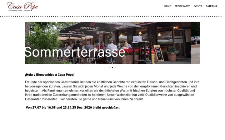 Ekrano kopija casa-pepe-krefeld.de