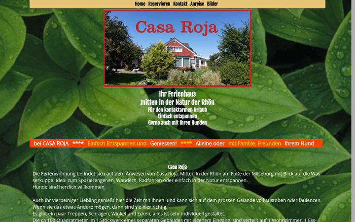 Screenshot of casa-roja-urlaub-mit-hund.de