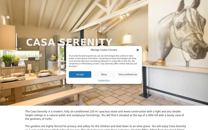 Screenshot of casa-serenity-corfu.com