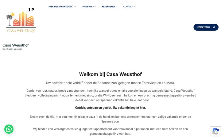 Snímek obrazovky casa-weusthof.nl