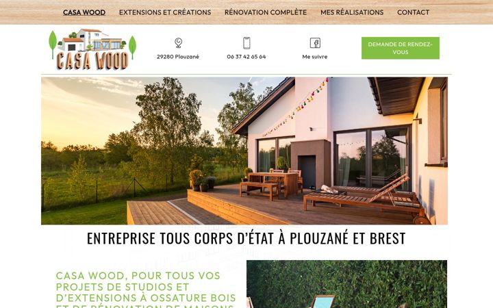 Screenshot of casa-wood.fr