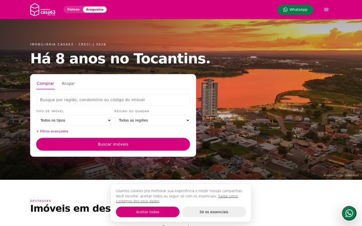 Captură de ecran a casa63araguaina.com.br