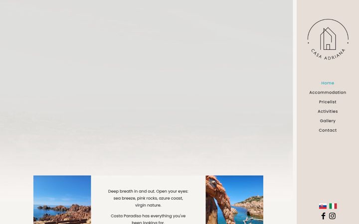 Screenshot of casaadriana.eu