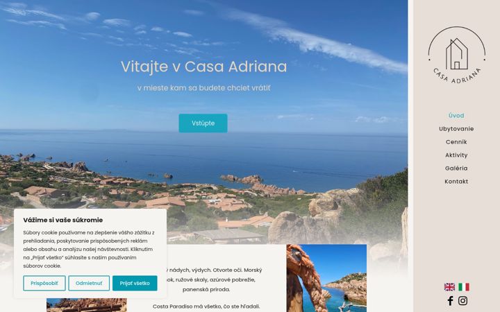 Screenshot of casaadriana.sk