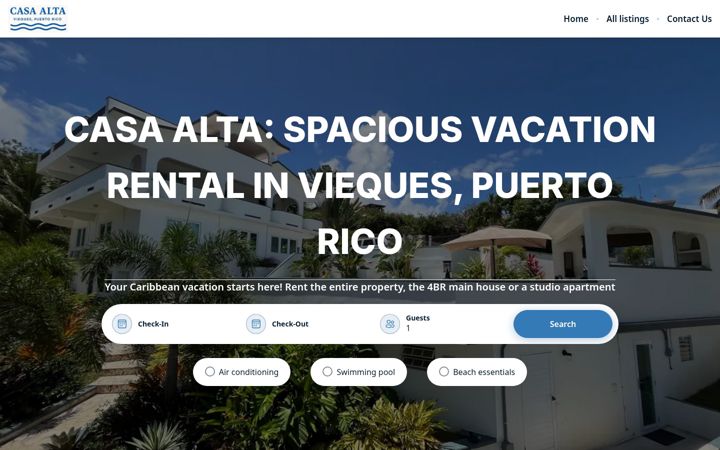 Screenshot of casaaltapr.com