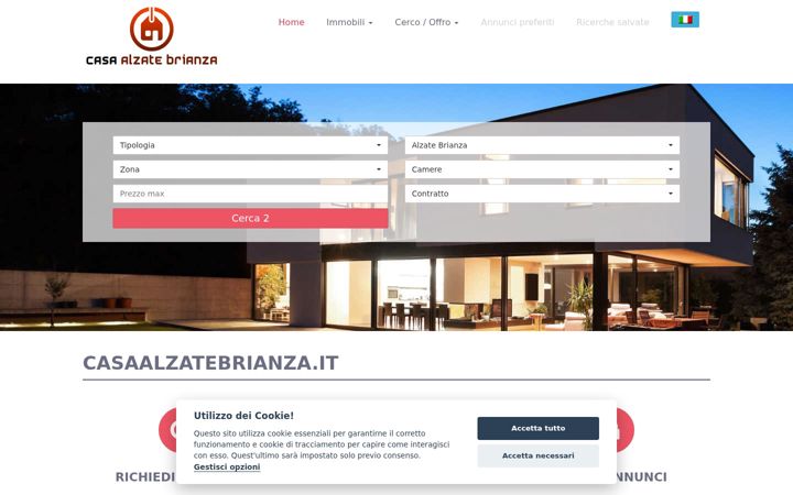 Screenshot of casaalzatebrianza.it