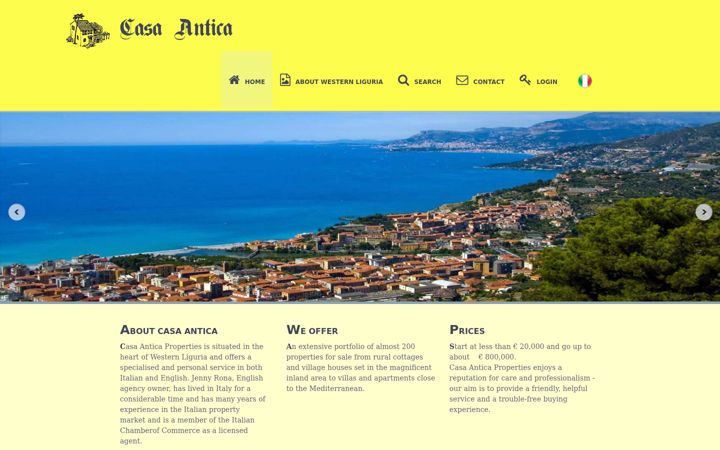 Screenshot of casaantica.co.uk