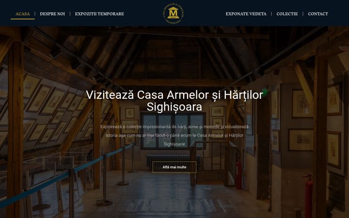 Screenshot of casaarmelor.ro