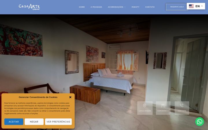 Captură de ecran a casaartecabore.com.br
