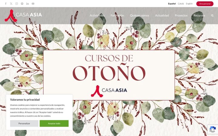 Screenshot of casaasia.es